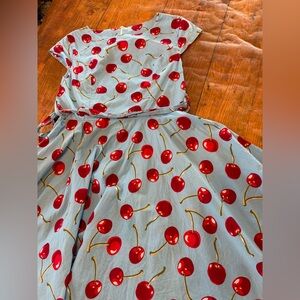 Vintage Inspired 50s Cherry Print Dress
